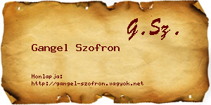 Gangel Szofron névjegykártya